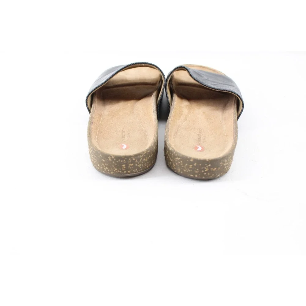 Unstructured by Clarks Womens Rosilla Hollis Slide Sandals Size 7 US Black Snake